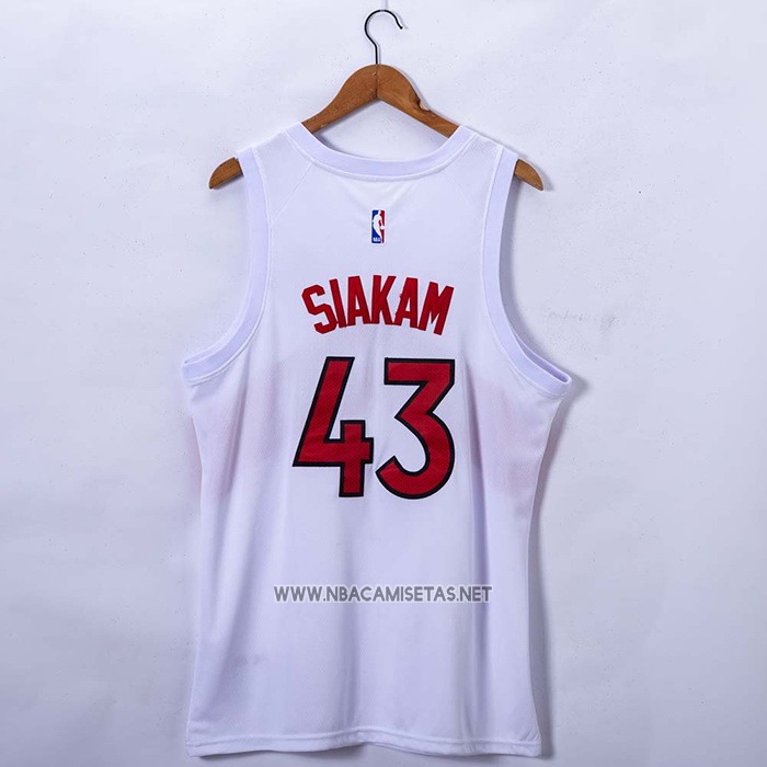 Camiseta Toronto Raptors Pascal Siakam NO 43 Association 2020-21 Blanco